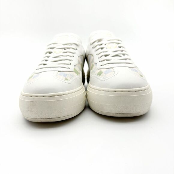 LOUIS VUITTON LV Groovy Platform Logo Sneakers Size 37 US 7 Lace Up Low Top - Picture 8 of 13